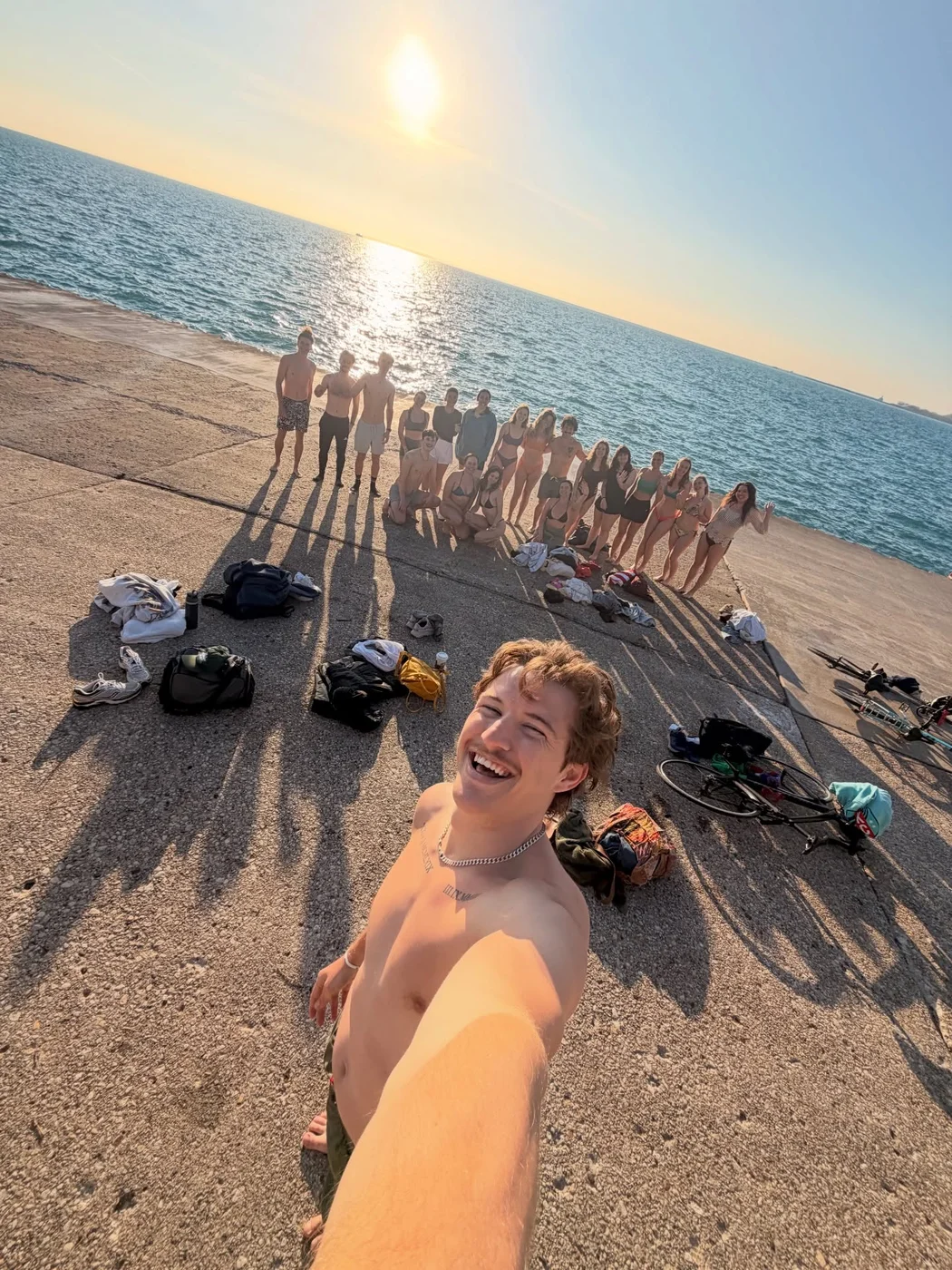 Jacob White after a Frosty Fridays plunge